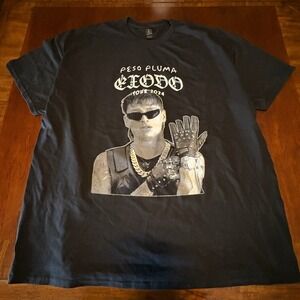 Peso Pluma Éxodo Tour 2024 Graphic T Shirt XXL Latin Rap Concert Tee